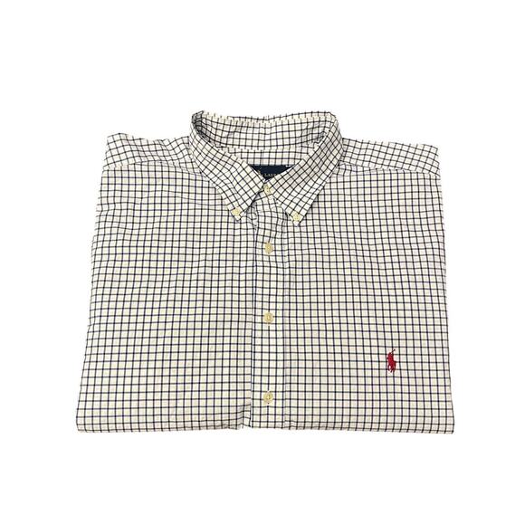 Polo by Ralph Lauren Other - Polo Ralph Lauren Big & Tall Plaid Casual Shirt Size 2XLT White Blue